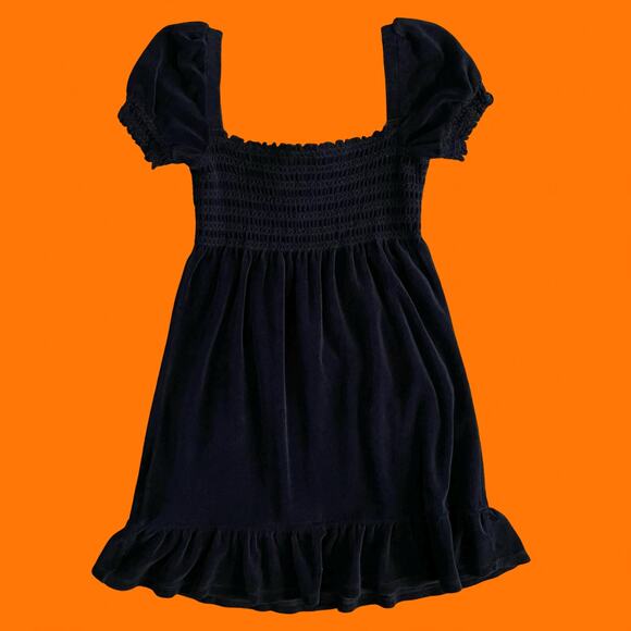 00's vintage black terry cloth y2k baby doll mini dress SMALL juicy couture - Picture 4 of 7
